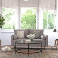Flash Furniture Slate Gray Faux Linen Upholstered Tufted Loveseat IS-PL100-GY-GG